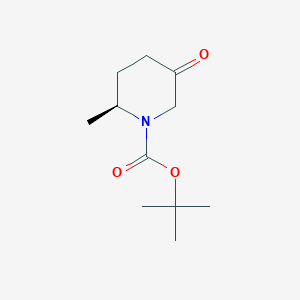 molecular formula C11H19NO3 B8184491 tert-butyl (2S)-2-methyl-5-oxo-piperidine-1-carboxylate 