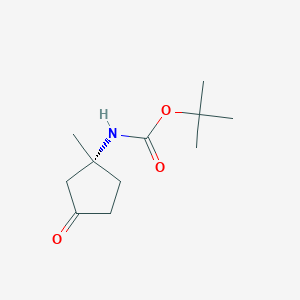 molecular formula C11H19NO3 B8184501 tert-butyl N-[(1R)-1-methyl-3-oxocyclopentyl]carbamate 