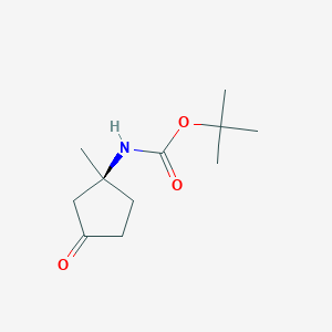 molecular formula C11H19NO3 B8184505 (S)-tert-Butyl (1-methyl-3-oxocyclopentyl)carbamate 