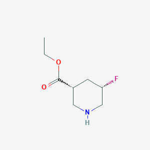 molecular formula C8H14FNO2 B8184569 ethyl (3R,5S)-5-fluoropiperidine-3-carboxylate 