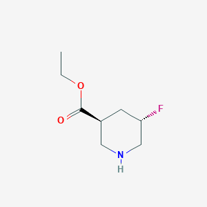 molecular formula C8H14FNO2 B8184573 ethyl (3S,5S)-5-fluoropiperidine-3-carboxylate 