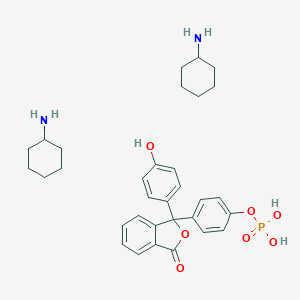 molecular formula C20H15O7P.2C6H13N B081851 4-(1-(4-羟基苯基)-3-氧代-1,3-二氢异苯并呋喃-1-基)苯基磷酸环己铵 CAS No. 14815-59-9