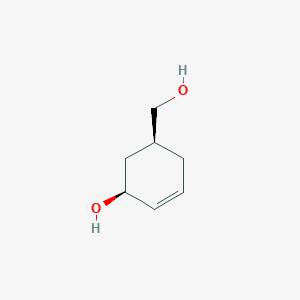 molecular formula C7H12O2 B8185239 cis-5-(Hydroxymethyl)cyclohex-2-enol 