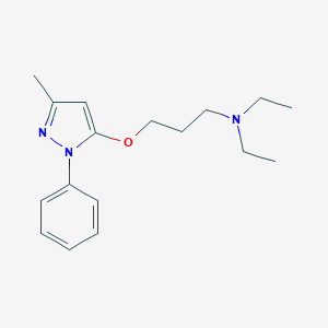 molecular formula C17H25N3O B081854 Pyrazole, 5-(3-(diethylamino)propoxy)-3-methyl-1-phenyl- CAS No. 15083-54-2
