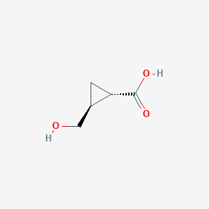 molecular formula C5H8O3 B8185458 trans-2-Hydroxymethyl-cyclopropanecarboxylic acid 