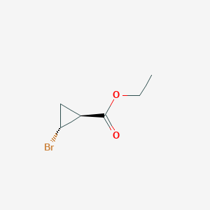 molecular formula C6H9BrO2 B8185590 trans-2-Bromo-cyclopropanecarboxylic acid ethyl ester 