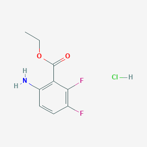 molecular formula C9H10ClF2NO2 B8186027 Ethyl 6-amino-2,3-difluorobenzoate hydrochloride 