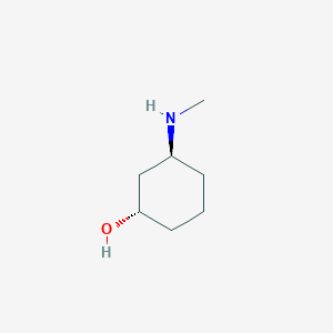 molecular formula C7H15NO B8186419 trans-3-Methylamino-cyclohexanol 