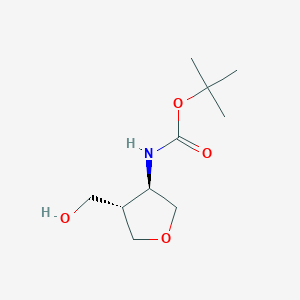 molecular formula C10H19NO4 B8186625 tert-Butyl N-[(3R,4S)-4-(hydroxymethyl)tetrahydrofuran-3-yl]carbamate 