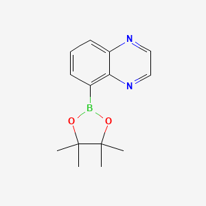 molecular formula C14H17BN2O2 B8187678 Quinoxalin-5-ylboronic acid pinacol ester 