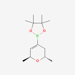 molecular formula C13H23BO3 B8187951 trans-2,6-Dimethyl-4-3,6-dihydro-2H-pyran-4-boronic acid pinacol ester 