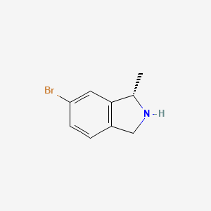 molecular formula C9H10BrN B8188247 (S)-6-Bromo-1-methyl-2,3-dihydro-1H-isoindole 