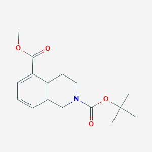 molecular formula C16H21NO4 B8188420 2-O-tert-butyl 5-O-methyl 3,4-dihydro-1H-isoquinoline-2,5-dicarboxylate 