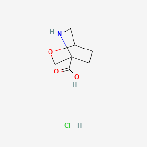 molecular formula C7H12ClNO3 B8188600 2-Oxa-5-aza-bicyclo[2.2.2]octane-4-carboxylic acid hydrochloride 