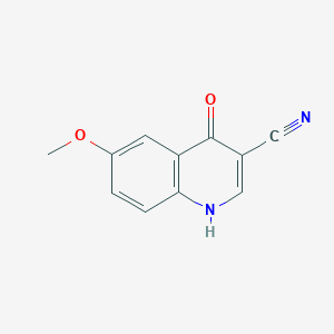 molecular formula C11H8N2O2 B081888 4-Hydroxy-6-methoxyquinoline-3-carbonitrile CAS No. 13669-61-9