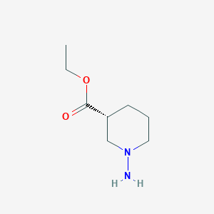 molecular formula C8H16N2O2 B8188831 Ethyl (R)-1-aminopiperidine-3-carboxylate 