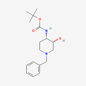 molecular formula C17H26N2O3 B8188856 tert-butyl N-[(3R,4S)-1-benzyl-3-hydroxypiperidin-4-yl]carbamate 