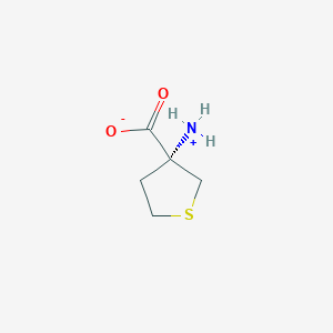 molecular formula C5H9NO2S B8188983 (3R)-3-azaniumylthiolane-3-carboxylate 