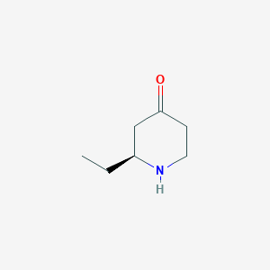 molecular formula C7H13NO B8189147 (S)-2-Ethylpiperidin-4-one 