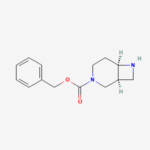 molecular formula C14H18N2O2 B8189198 cis-3,7-Diaza-bicyclo[4.2.0]octane-3-carboxylic acid benzyl ester 