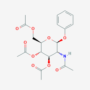molecular formula C20H25NO9 B081894 Phenyl 2-acetamido-3,4,6-tri-O-acetyl-2-deoxy-beta-D-glucopyranoside CAS No. 13089-21-9