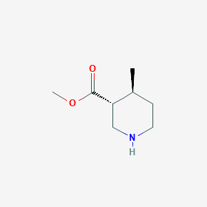 molecular formula C8H15NO2 B8189614 Rel-(3R,4S)-Methyl 4-methylpiperidine-3-carboxylate 