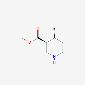 molecular formula C8H15NO2 B8189617 methyl (3S,4R)-4-methylpiperidine-3-carboxylate 