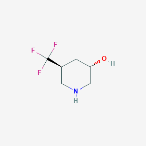 molecular formula C6H10F3NO B8189721 trans-5-Trifluoromethyl-piperidin-3-ol 