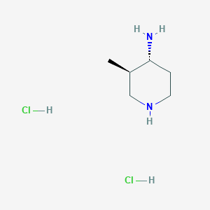 molecular formula C6H16Cl2N2 B8189788 trans-3-Methyl-piperidin-4-ylamine dihydrochloride 