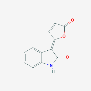 molecular formula C12H7NO3 B081898 (3Z)-3-(5-oxofuran-2-ylidene)-1H-indol-2-one CAS No. 13191-62-3