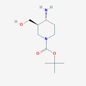 molecular formula C11H22N2O3 B8189873 Tert-butyl trans-4-amino-3-(hydroxymethyl)piperidine-1-carboxylate 