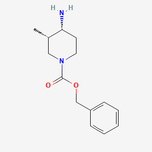 molecular formula C14H20N2O2 B8190090 benzyl (3S,4R)-4-amino-3-methylpiperidine-1-carboxylate 
