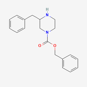 molecular formula C19H22N2O2 B8190275 S-3-BENZYL-PIPERAZINE-1-CARBOXYLIC ACID BENZYL ESTER 