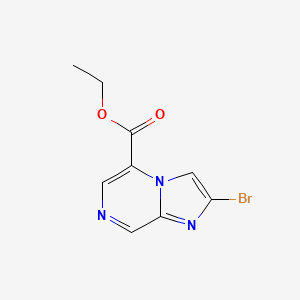 molecular formula C9H8BrN3O2 B8190934 Ethyl 2-bromoimidazo[1,2-a]pyrazine-5-carboxylate 