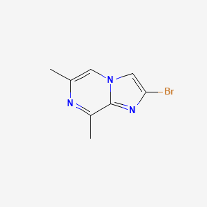 molecular formula C8H8BrN3 B8191120 2-Bromo-6,8-dimethylimidazo[1,2-a]pyrazine 
