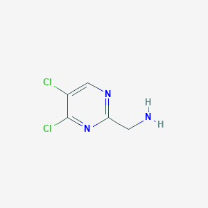 molecular formula C5H5Cl2N3 B8191139 C-(4,5-Dichloro-pyrimidin-2-yl)-methylamine 