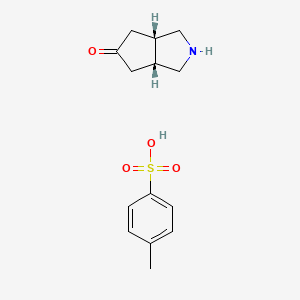 molecular formula C14H19NO4S B8191205 cis-Hexahydro-cyclopenta[c]pyrrol-5-one tosylate 