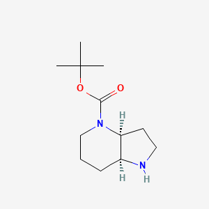 molecular formula C12H22N2O2 B8191234 tert-butyl (3aS,7aS)-1,2,3,3a,5,6,7,7a-octahydropyrrolo[3,2-b]pyridine-4-carboxylate 