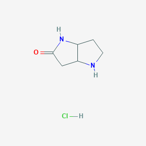 molecular formula C6H11ClN2O B8191318 Hexahydro-pyrrolo[3,2-b]pyrrol-2-one hydrochloride 