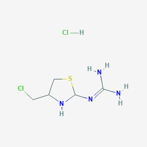 molecular formula C5H12Cl2N4S B8191557 [4-(Chloromethyl)-2-thiazolyl] Guanidine mono hydrochloride 