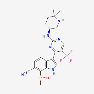 molecular formula C23H26F3N6OP B8191575 SY-5609 CAS No. 2417302-07-7