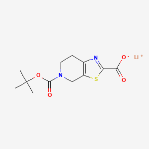 molecular formula C12H15LiN2O4S B8191604 lithium;5-[(2-methylpropan-2-yl)oxycarbonyl]-6,7-dihydro-4H-[1,3]thiazolo[5,4-c]pyridine-2-carboxylate 