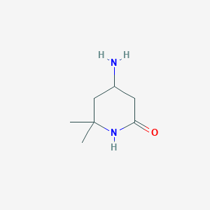 molecular formula C7H14N2O B8191730 4-Amino-6,6-dimethyl-piperidin-2-one 