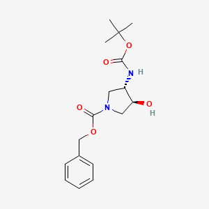 molecular formula C17H24N2O5 B8192017 Benzyl (3S,4S)-3-((tert-butoxycarbonyl)amino)-4-hydroxypyrrolidine-1-carboxylate 