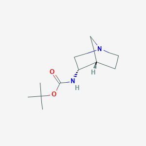 molecular formula C11H20N2O2 B8192147 endo-(1-Aza-bicyclo[2.2.1]hept-3-yl)-carbamic acid tert-butyl ester 