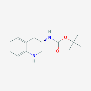 molecular formula C14H20N2O2 B8192370 tert-butyl N-[(3S)-1,2,3,4-tetrahydroquinolin-3-yl]carbamate CAS No. 1187928-06-8
