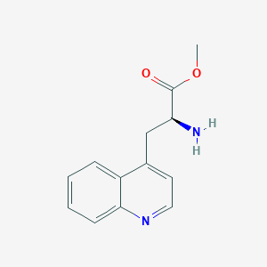 molecular formula C13H14N2O2 B8192389 Methyl (S)-2-amino-3-(quinolin-4-yl)propanoate 