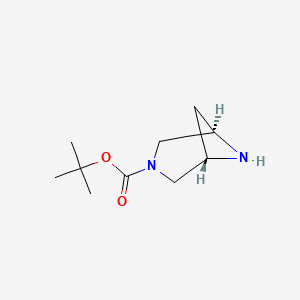 molecular formula C10H18N2O2 B8192942 tert-butyl (1S,5R)-3,6-diazabicyclo[3.1.1]heptane-3-carboxylate 