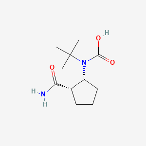 molecular formula C11H20N2O3 B8193004 tert-butyl((1R,2S)-2-carbamoylcyclopentyl)carbamic acid 