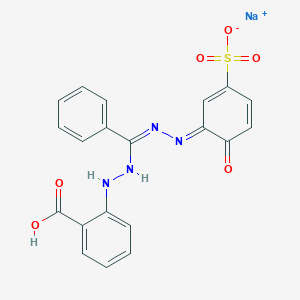 molecular formula C20H15N4NaO6S B8193036 sodium;(3E)-3-[(Z)-[[2-(2-carboxyphenyl)hydrazinyl]-phenylmethylidene]hydrazinylidene]-4-oxocyclohexa-1,5-diene-1-sulfonate 